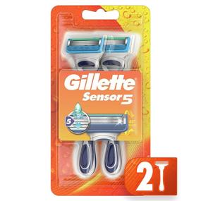 img 3 attached to 🪒 Gillette Sensor5 Men's Disposable Razor, Pack of 2