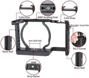 img 3 attached to 📷 NICEYRIG Alpha A6600 Cage with NATO Rails & Cold Shoe Mounts - 340: A Comprehensive Review