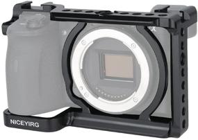 img 4 attached to 📷 NICEYRIG Alpha A6600 Cage with NATO Rails & Cold Shoe Mounts - 340: A Comprehensive Review