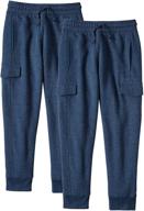 alkii 2 pack fleece pockets blackblue boys' clothing and pants: cozy and stylish wardrobe essentials for boys logo