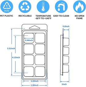 img 3 attached to EUPNHY Wax Melt Containers- High-Quality 8 Cavity Clear Empty Plastic Wax Melt Molds- Bulk Pack of 50 Cubes Clamshells for Tarts Wax Melts