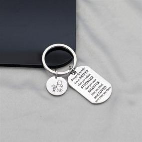 img 1 attached to Keychain Remember Stronger Smarter Friendship