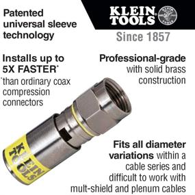 img 3 attached to 🔌 Klein Tools VDV812-612 Compression Connectors: Universal F Connectors RG6/6Q with Sleeve Technology - Professional Grade (50-Pack)
