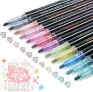 splendid set of super squiggles outline markers - 12 vibrant shimmer colors for artistry and drawing perfection logo