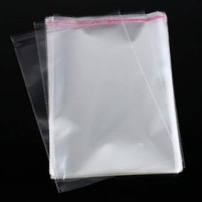 img 4 attached to 📦 Bekith 8 5/8 x 12 3/4 Self Seal Clear Poly Bags - 300 Count | Cello Resealable OPP Apparel Bags for Packaging Clothing & T-Shirts
