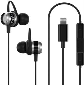img 4 attached to 🎧 FAPO Lightning Earphones with MFi Certified Wired Earbuds, In-Ear Headphones with Built-in Microphone & Volume Controller - Compatible with iPhone 12, 11, X/Xs, 8P, 7P - Support for All iOS Systems