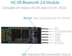 img 2 attached to DSD TECH HC-05 Bluetooth Serial Pass-through Module: Seamless Wireless Serial Communication with Arduino Button