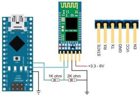 img 1 attached to DSD TECH HC-05 Bluetooth Serial Pass-through Module: Seamless Wireless Serial Communication with Arduino Button