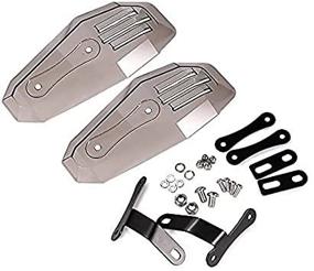 img 2 attached to 🏍️ Gray Universal Handguards for Motorcycles, Scooters, Pit Bikes, Off-Road – Hand Guards, Brush Guards, Handle Protectors