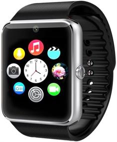 img 4 attached to Black GT08 Bluetooth Smart Watch with Camera and SIM Slot for iPhone and Android - Enhanced SEO