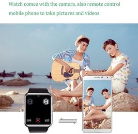 img 1 attached to Black GT08 Bluetooth Smart Watch with Camera and SIM Slot for iPhone and Android - Enhanced SEO