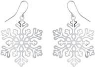 ❄️ sparkling snowflake earrings: lux accessories christmas collection for girls' festive jewelry logo