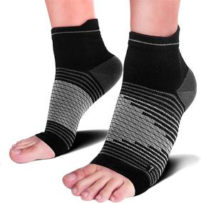 img 4 attached to 🧦 Plantar Fasciitis Socks - Achilles Tendonitis Relief, Top Compression Foot Sleeves with Arch Support for Plantar Fasciitis, Heel Pain, Foot & Ankle Support (1/2/6 Pairs)