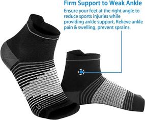 img 1 attached to 🧦 Plantar Fasciitis Socks - Achilles Tendonitis Relief, Top Compression Foot Sleeves with Arch Support for Plantar Fasciitis, Heel Pain, Foot & Ankle Support (1/2/6 Pairs)