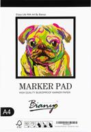 📝 bianyo bleedproof marker paper pad, a4 size (8.27" x 11.69"), 50 sheets, 18 lb / 70 gsm, glue-bound, 100% cotton, white, perfect for markers and ink mediums logo