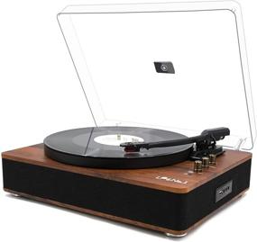 img 4 attached to LP&amp;NO.1 Bluetooth Turntable: Retro Belt-Driven Record Player with Built-in 🎶 Speakers, USB Play & Recording - Perfect for Entertainment and Home Decoration!