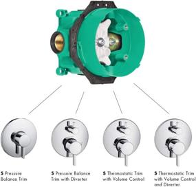 img 2 attached to Hansgrohe 1850181 iBox Universal Plus with Service Stops - ¾" Upgrade, 4-Inch Required Rough - 01850181 (3/4-Inch)