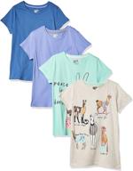 🦄 spotted zebra unicorn short sleeve t-shirts: stylish girls' tops, tees & blouses logo