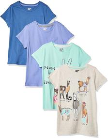 img 2 attached to 🦄 Spotted Zebra Unicorn Short Sleeve T-Shirts: Stylish Girls' Tops, Tees & Blouses