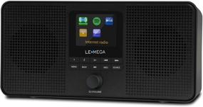 img 4 attached to Lemega IR4S Stereo WiFi Internet Radio with FM Digital Radio, Spotify Connect, Bluetooth Speaker, Dual Alarms Clock, 40 Presets, Headphone Output, Batteries or Mains Powered – Sleek Black Finish
