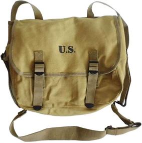 img 4 attached to ANQIAO Haversack Musette: Rugged Military Canvas Bag for Ultimate Durability