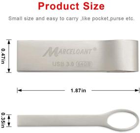 img 1 attached to 💽 Marceloant 64GB USB 3.0 Flash Drive - Keychain Thumb Drive for PC/Laptop/PS4/External Storage, Photo Stick Pen Drive for Photos - Silver