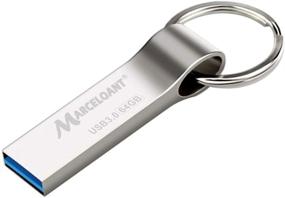 img 4 attached to 💽 Marceloant 64GB USB 3.0 Flash Drive - Keychain Thumb Drive for PC/Laptop/PS4/External Storage, Photo Stick Pen Drive for Photos - Silver