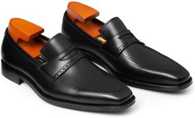 img 1 attached to 👞 Hallow Unbind: Handmade Leather Loafers Men's Shoes - Superior Quality and Style