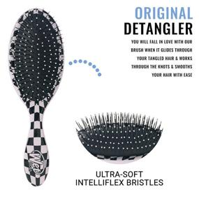 img 3 attached to 🔎 Wet Brush Hair Brush Checker Print Original Detangler - Checkers - Exclusive Ultra-soft IntelliFlex Bristles - Effortless Tangle Removal - Suitable for All Hair Types - Unisex, Wet & Dry Hair