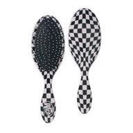 🔎 wet brush hair brush checker print original detangler - checkers - exclusive ultra-soft intelliflex bristles - effortless tangle removal - suitable for all hair types - unisex, wet & dry hair logo