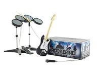 🎸 xbox 360 rock band bundle with game, microphone, drumset, and guitar логотип