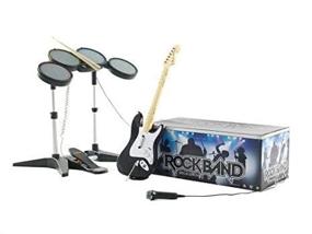 img 4 attached to 🎸 Xbox 360 Rock Band Bundle with Game, Microphone, Drumset, and Guitar