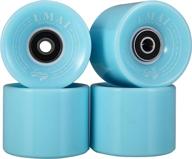 4-pack of lmai skateboard wheels - 60mm, 83a, black color - abec 9 bearings & spacers included logo