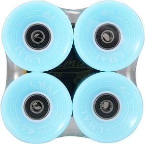 img 1 attached to 4-Pack of LMAI Skateboard Wheels - 60mm, 83A, Black Color - ABEC 9 Bearings & Spacers Included