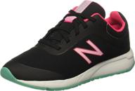 new balance girls' lemonade lace up running shoes and athletic footwear logo