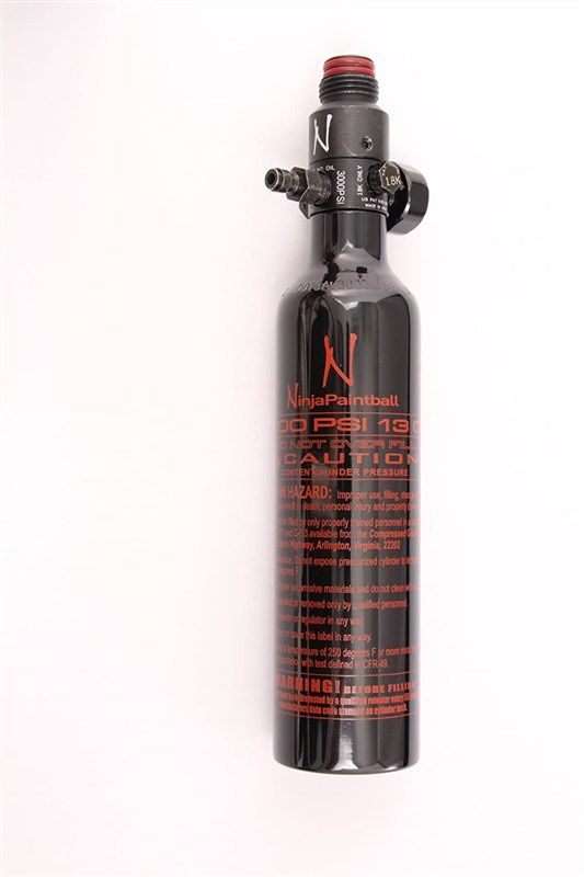 ninja aluminum paintball tank black 로고