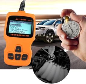 img 2 attached to OM123 Vehicle Car Fault Code Reader - TekkPerry Mini Portable LCD OBDMATE OBDII OBD2 EOBD+CAN Scan Scanner Tool Car Vehicle Auto Engine Trouble Analyzer Tester Diagnostic Code Scanner Tool Orange