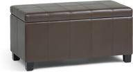 simpli home rectangular storage ottoman furniture for accent furniture logo