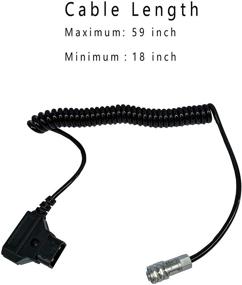 img 2 attached to 💡 BMPCC D-Tap to 4K 6K Power Cable for Blackmagic Pocket Cinema Camera 4K & Gold Mount V Mount Battery, Weipu 2 Pin Female to P Tap, 18-59 inch Length