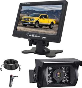img 4 attached to 📷 ESoku Wired Camera HD 1080P with 7-inch Monitor for Trucks, Pickups, Minivans, Small RVs - Bluetooth Backup Camera with Night Vision, Waterproof & Easy Installation