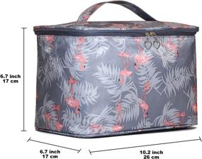 img 2 attached to Cosmetic Travel Organizer Water Resistant Flamingo