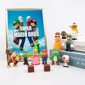 img 1 attached to 🎉 Supercharge Your Celebration with 20PCS Mario Bros Figurines Kids Toys Cake Topper Decorations!