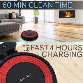 img 1 attached to 🤖 Advanced Robot Vacuum Cleaner with Dock - 1500pa Powerful Suction, Scheduled Activation, and Charging Dock - Efficient Robotic Cleaning for Pet Hair, Allergies, Carpet, and Hardwood Floors - Pure Clean PUCRC95