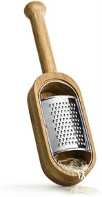 img 3 attached to 🧀 Sagaform Oak Container with Handle Cheese Grater, 11 3/4" x 2 3/4", Brown, Nature Collection