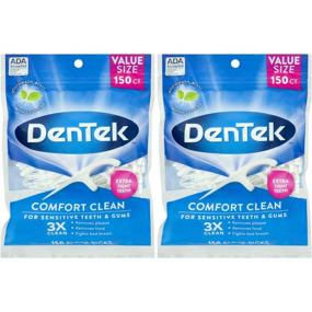 img 2 attached to 🦷 DenTek Comfort Clean Floss Picks Fresh Mint - 150 Ct (2-Pack)