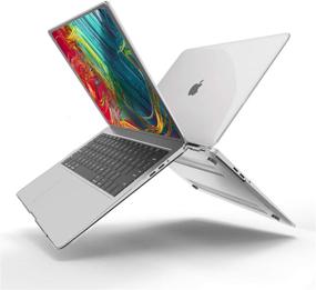 img 3 attached to 💻 Чехол Anban для MacBook Air 13 дюймов 2021-2018 года выпуска: прозрачная жесткая оболочка, защита для клавиатуры, защитная пленка для экрана