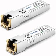 🔌 qsfptek gigabit sfp copper rj45 module 1000base-t transceiver for cisco glc-t/glc-te/sfp-ge-t, ubiquiti uf-rj45-1g, netgear, d-link, supermicro, other open switches – 2 pack, up to 100m range logo