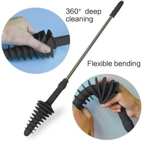 img 3 attached to 🚽 Fengyang Bathroom Plunger - Stainless Steel Handled Toilet Dredge Tool for Efficient Clog Removal with Holder, Ideal for Maintaining Clean Toilets (Black)