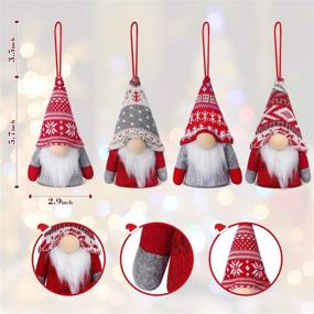 img 3 attached to 🎅 Kmuysl Lighted Tomte Gnomes: Handmade Swedish Santa Elf Ornaments Pack - Festive Christmas Decorations