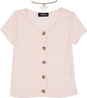 👕 stylish amy byer sleeve button x large girls' clothing: tops, tees & blouses top-pick logo